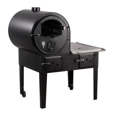 Imagem de Forno Acoplado Lux Preto Com Chapa Ferro Fundido