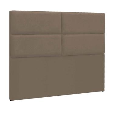 Imagem de Cabeceira Casal Berlim P04 140 Cm Suede Marrom Claro Tca 945