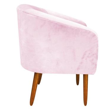 Imagem de Kit 01 Namoradeira 02 Poltronas Suede Rosa Bebê