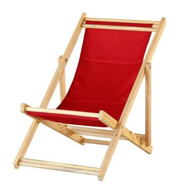Imagem de Cadeira Espreguiçadeira Preguiçosa Dobrável S-b-vermelho