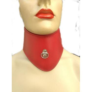 Imagem de Coleira Postural CL389 Couro Legítimo - Blood Art, Vermelho