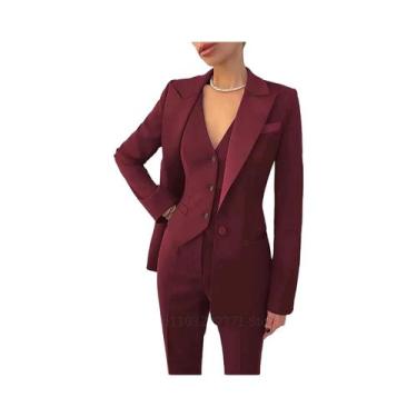 Imagem de Conjunto De Terno Elegante Para Mulheres plus Size, Blazer De Manga Lo