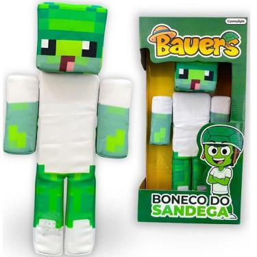 Imagem de Boneco Articulado Gamer SKIN Bauers Sandega Youtuber Pelucia