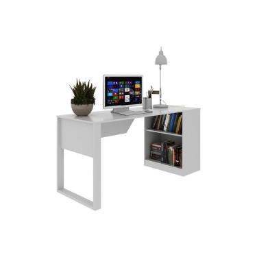 Imagem de Mesa De Computador Me4182 C- Prateleira Branco - Tecno Mobili
