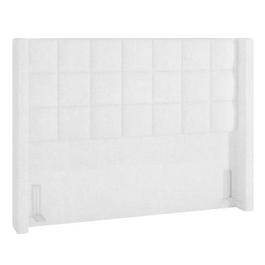 Imagem de Cabeceira Cama Box Casal 140cm Pisa Z37 Boucle Branco - Mpozenato