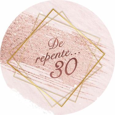 Imagem de Painel de Tecido Sublimado Redondo De Repente 30 Formas Douradas e Gli