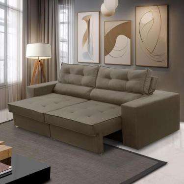 Imagem de Sofá Retrátil e Reclinável 2 lugares 1,90m com Molas Milena Suede Rove