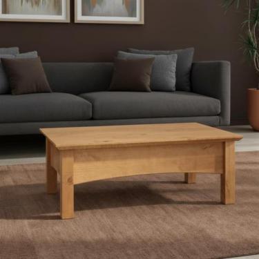 Imagem de Mesa de Centro de Madeira Maciça para Sala de Estar Carvalho - Repleta