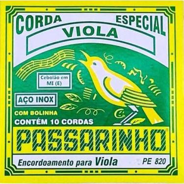 Imagem de Encordoamento passarinho viola caipira 10 cordas cebolao mi - e