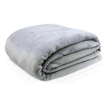 Imagem de Cobertor velour - casal - cinza - camesa