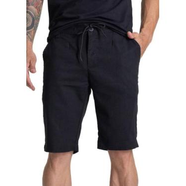 Imagem de Bermuda Linho Sawary - 281876 - preta 46, Preto, 46