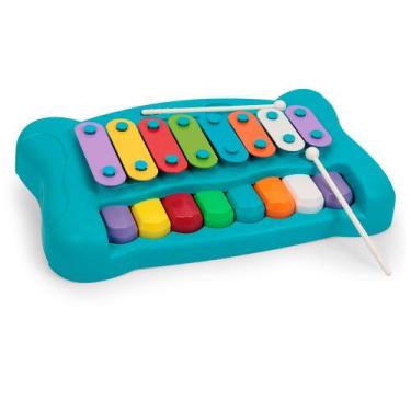 Imagem de Brinquedo Infantil Piano Xilofone 2 em 1 Mundo Mágico Do-Ré-Mi