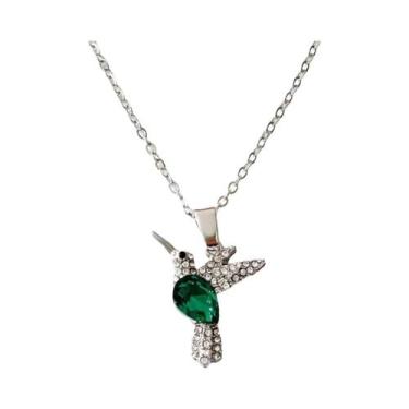 Imagem de Colar Feminino Com Pingente De Beija-flor De Zircônia Brilhante, Joia 