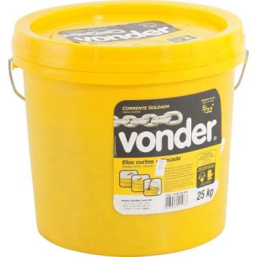 Imagem de Corrente 5/16" longa zincada balde plástico com 25 quilos - Vonder