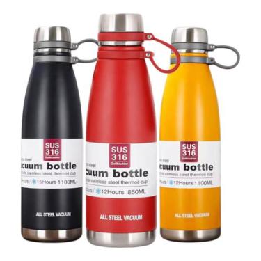 Imagem de Garrafa Térmica Inox com Infusor 500ml  Vedação Hermética e Alça de Tr