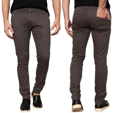Imagem de Calça Social Masculina Casamento Esporte Fino Slim Fit Com Elastano En