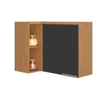 Imagem de Armário Aéreo de Cozinha Itatiaia 1 Porta Canto Grafite New Porto