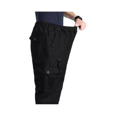 Imagem de Calças Cargo Táticas Masculinas De Tamanho Grande Com Cintura Elástica
