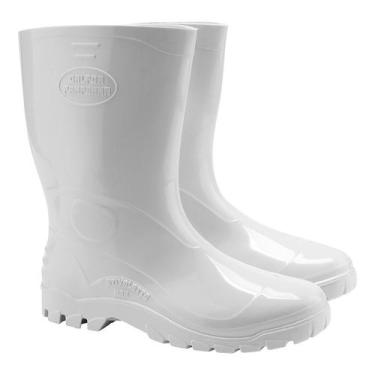 Imagem de Bota Ind. Pvc/ Borracha Impermeável Galocha Branca C/ Médio - Italbota