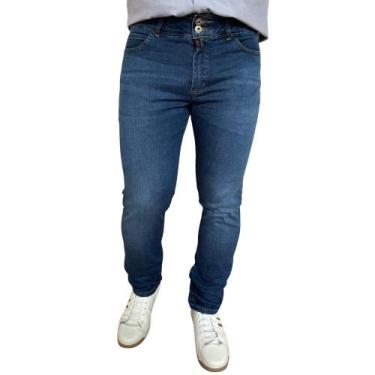 Imagem de Calça Edwin Jeans Masculina Tradicional Perna Reta, 46, Jeans azul ret
