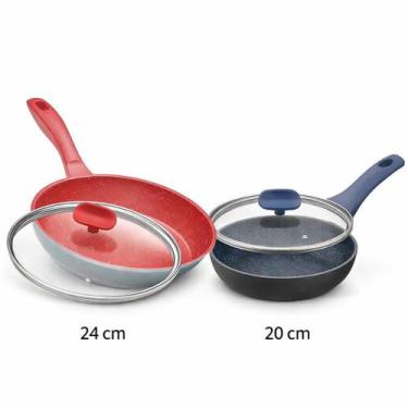 Imagem de Combo Panela Flavorstone 24cm e Home 20cm Polishop com tampa