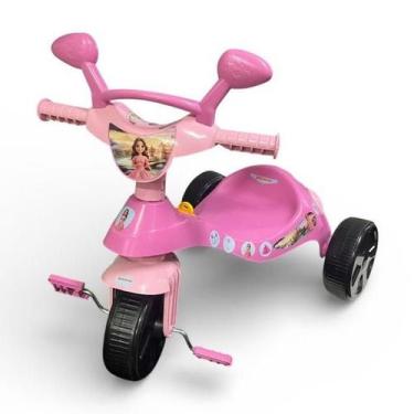 Imagem de Triciclo Velotrol Baby Infantil Com Adesivos e Pedal Biemme, Pincesa