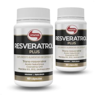 Imagem de Kit 2 Resveratrol Plus Vitafor 60 Cápsulas