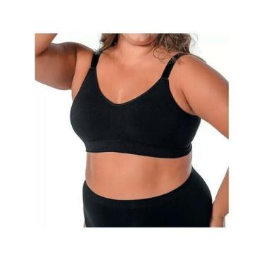 Imagem de Sutiã Sustentação Demillus Ultraleve Plus Size Único 061156, Preto