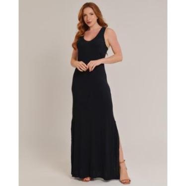 Imagem de Vestido Longo Feminino Casual Viscolycra Premium Com Fenda-Feminino