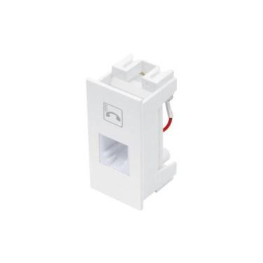 Imagem de Módulo Tomada Para Telefone Fame Habitat-elegance Rj11 4 Vias Branco -