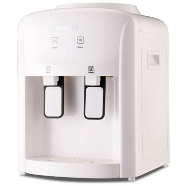 Imagem de Bebedouro Refrigerado Água Gelada Natural Mesa Galão Garrafão Eletrônico Bivolt Branco Amvox New