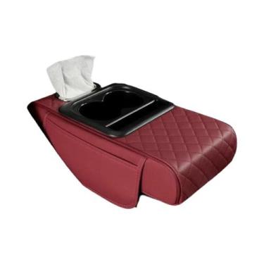 Imagem de Almofada Espessa Para Apoio De Braço De Carro Com Bolso E Suporte Para