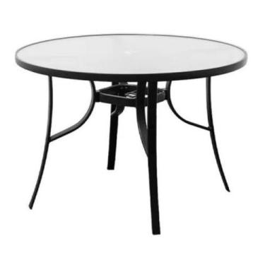 Imagem de Mesa Área Externa Redonda Macaé Rivatti Aluminio Preto 107 cm (larg) T