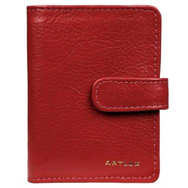 Imagem de Porta Cartão CNH em Couro Anti Furto Artlux 026 -, Vermelho