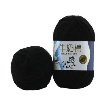 Imagem de 100g 2 Peças Fio De Algodão Leite Para Crochê E Tricô Para Suéter, Cha