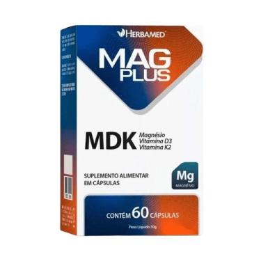 Imagem de Mag Plus MDK Magnésio, Vitamina D3, Vitamina K2 com 60 Cápsulas - Herb