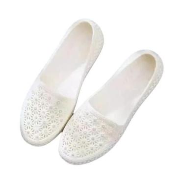 Imagem de Sandálias Planas De Verão Para Mulheres Com Clip No Dedão Em Couro PU,