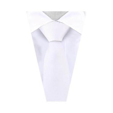 Imagem de Gravata Masculina Azul Com Listras Douradas, Acessórios Para Terno Par