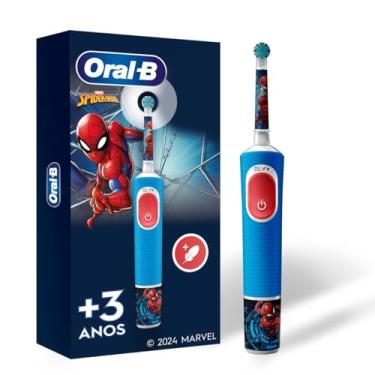 Imagem de Oral-B Escova de Dente Elétrica Infantil Marvel Homem-Aranha, 4 adesivos