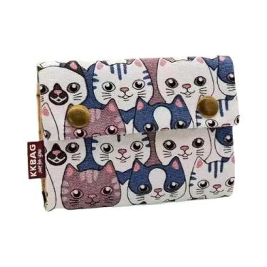 Imagem de Carteira Dobrável De Lona Com Estampa De Totoro Para Mulheres, Mini Bo