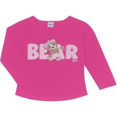 Imagem de Blusão Infantil Feminino Rosa Bear 1 Ano - Rovitex