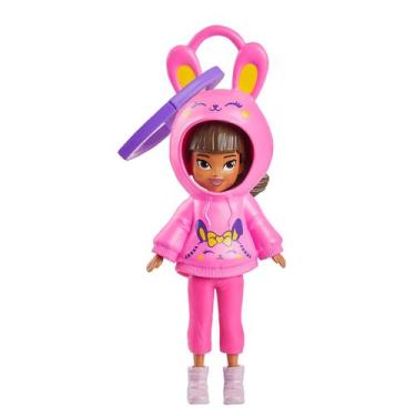 Imagem de Boneca Polly Pocket Original Casaco de Bichinho Sortido com Capuz Amig