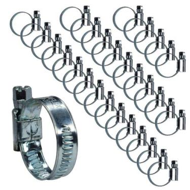 Imagem de KIT 30 Abraçadeira 19X27mm aço zincado mangueira de jardim - Lumaflex