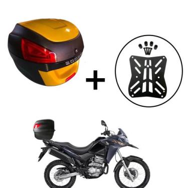 Imagem de Baú para moto Awa Proos 29 Litros + Suporte Superior Xre 300, Dourado