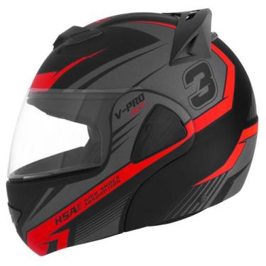 Imagem de Capacete Robocop Escamoteável Pro Tork V-pro Jet 3 Masculino Feminino,