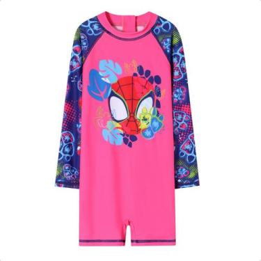 Imagem de Macacão de Banho Proteção Uv Infantil Marvel 1 a 4 anos -, Rosa, 2