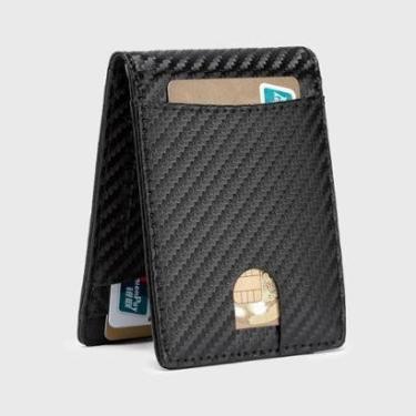 Imagem de Carteira Masculina Porta Cartão Dinheiro Moderno Slim-Masculino
