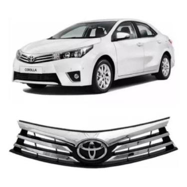 Imagem de Grade Dianteira Corolla Cromada 2015 2016 2017 Com Emblema - Cromado -