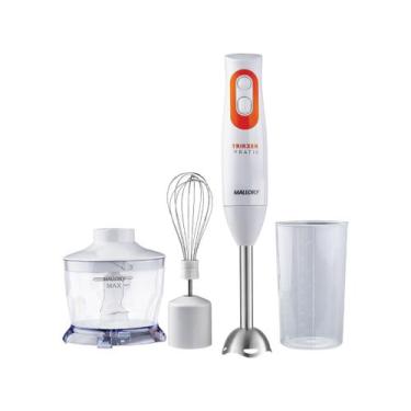 Imagem de Mixer 500W 3X1 Mallory Pratic 127V, Branco e Laranja, 110V