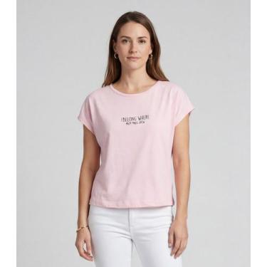 Imagem de Blusa Feminina Com Estampa Localizada Infinita Cor Rosa, P, Rosa